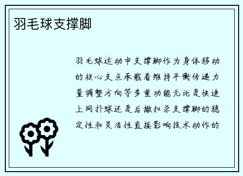 羽毛球支撑脚